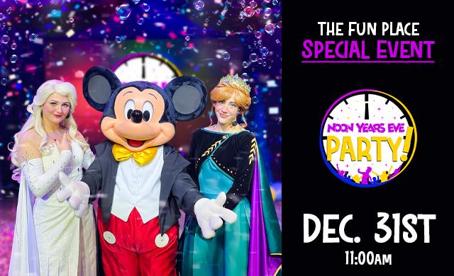 Noon Years Eve Party at the Fun Place in Clarkston Michigan