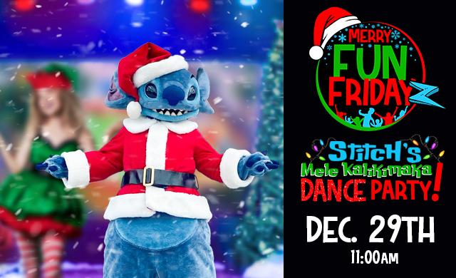 Stitch Mele Kalikimaka dance party at the fun place in Clarkston mi