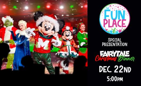 Christmas Dinner Show with Mickey Minnie Elsa Grinch and Elf at Fun Place in Clarkston MI