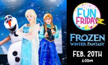 Frozen Winter Fantasy with Frozen Princesses and Olaf in Clarkston Michigan